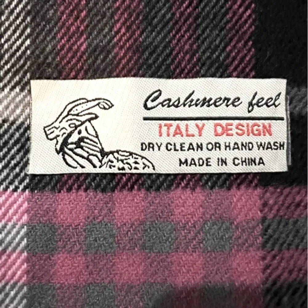 😊 3/$30 Cashmere Feel Plaid Scarf W/ Fringe Tassel Detail like new!!